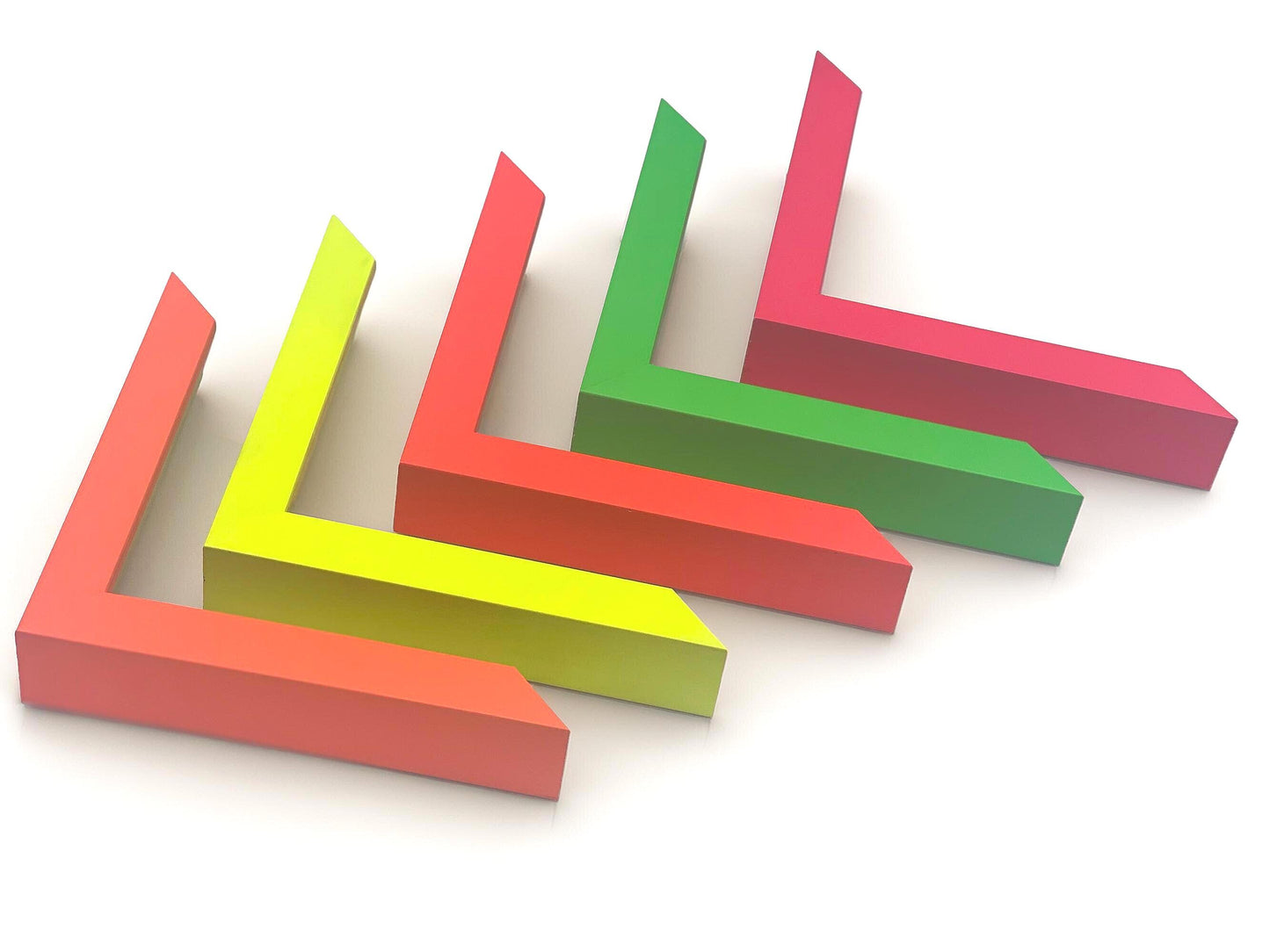 Neon Wood Box Frame: Modern Photo Display, A1-A5 Sizes