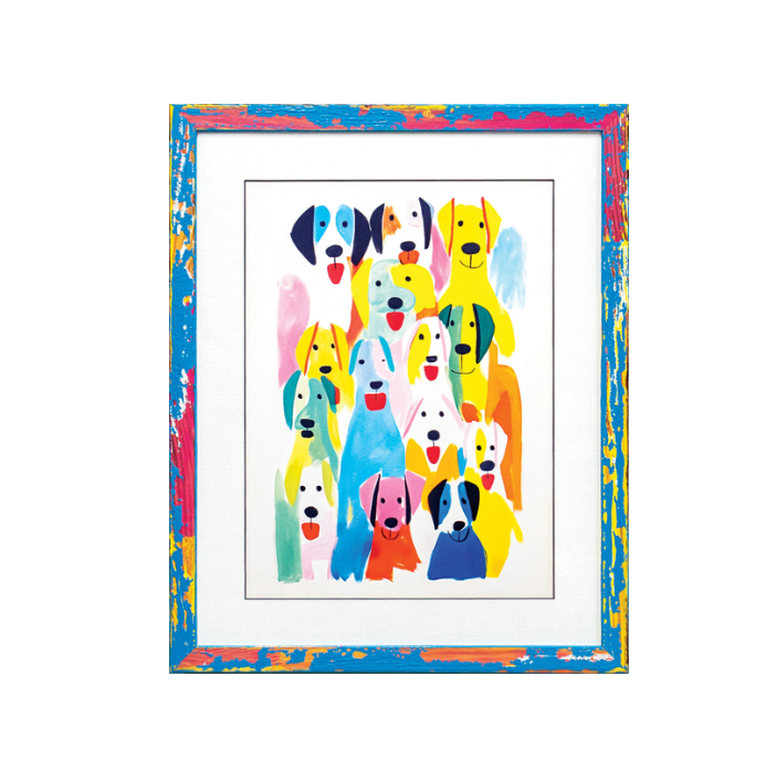 Vibrant Art Splash Picture Frame | Handcrafted Pine Wood – 6 Colours