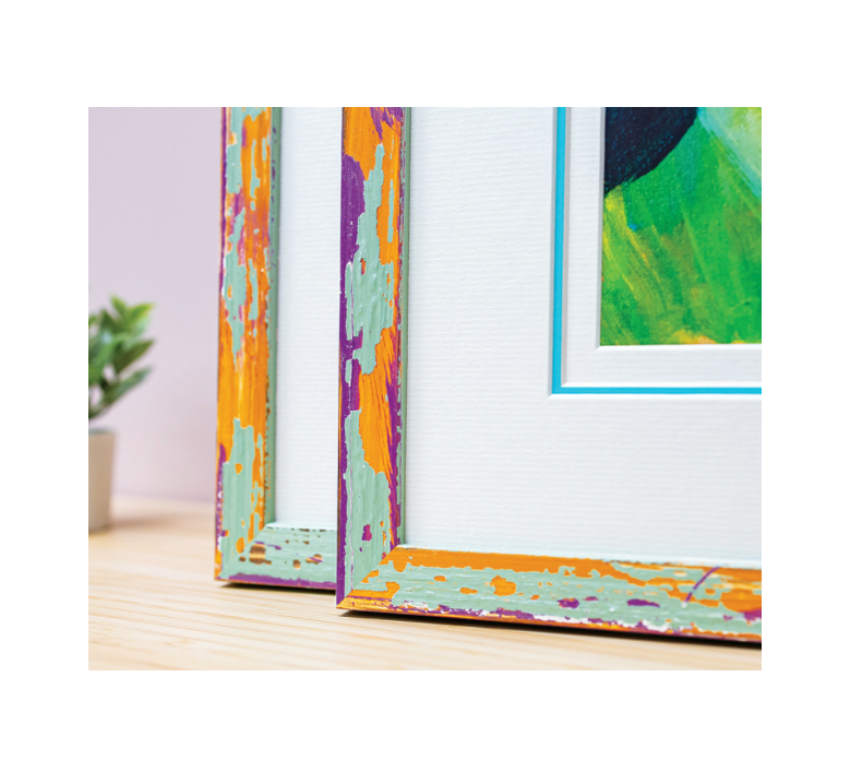 Vibrant Art Splash Picture Frame | Handcrafted Pine Wood – 6 Colours