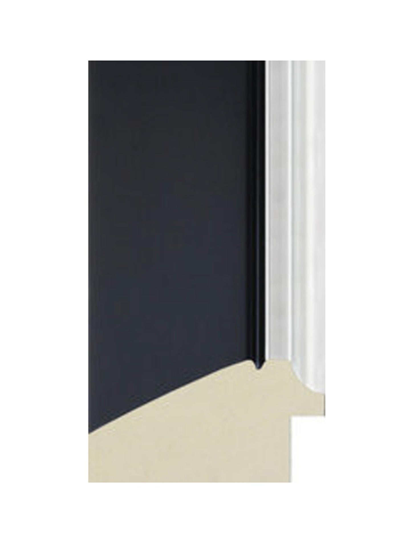 Handmade Matte Black Picture Frame: Gold/Silver Edge, Solid Pine Wood