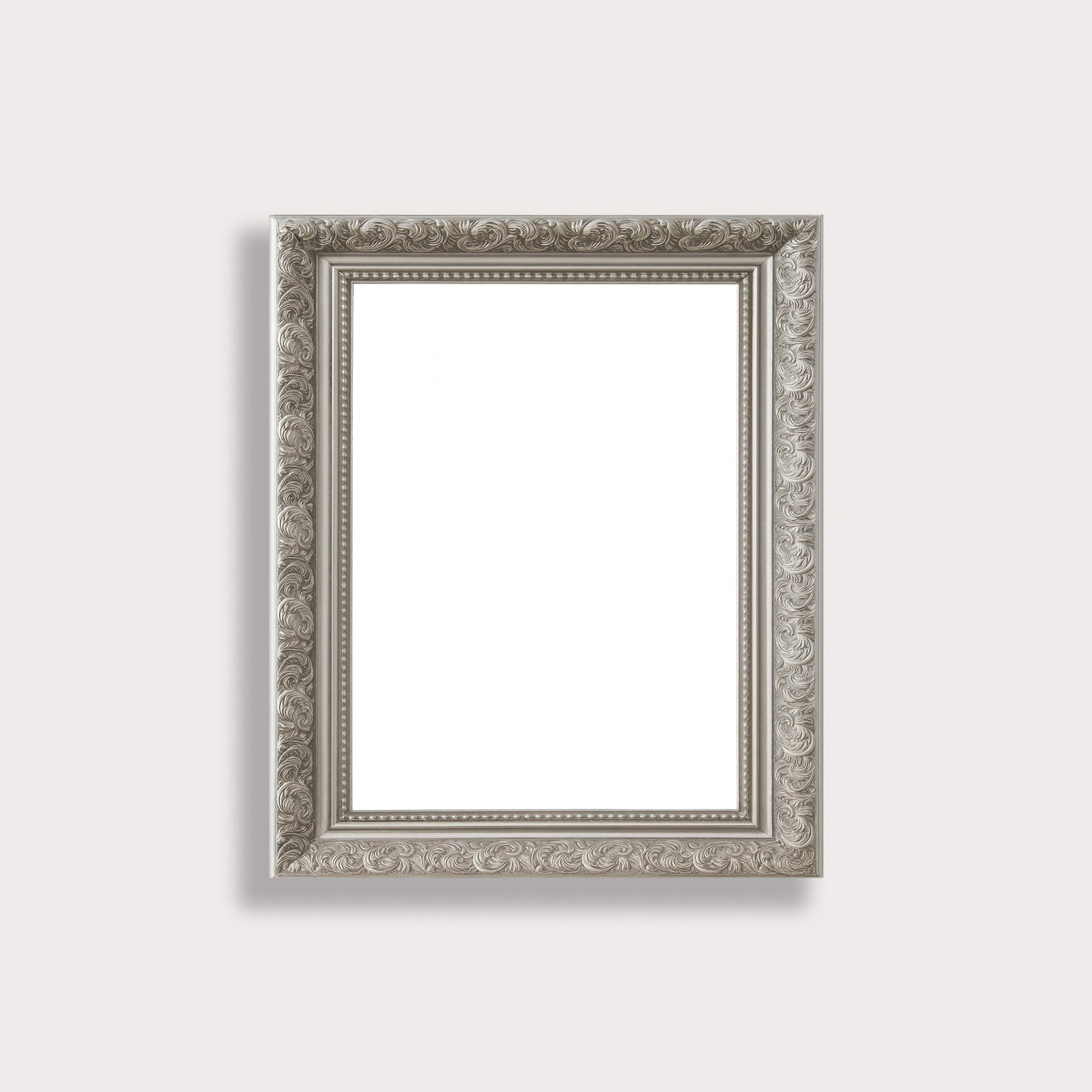 Ornate Baroque Picture Frame: Antique Silver Vintage Style, Bordeaux Range