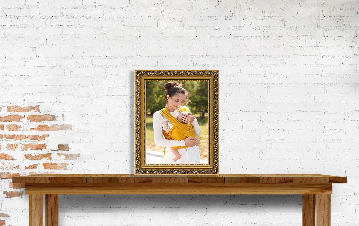 Ornate Baroque Picture Frame: Gold Vintage Style, Bordeaux Range