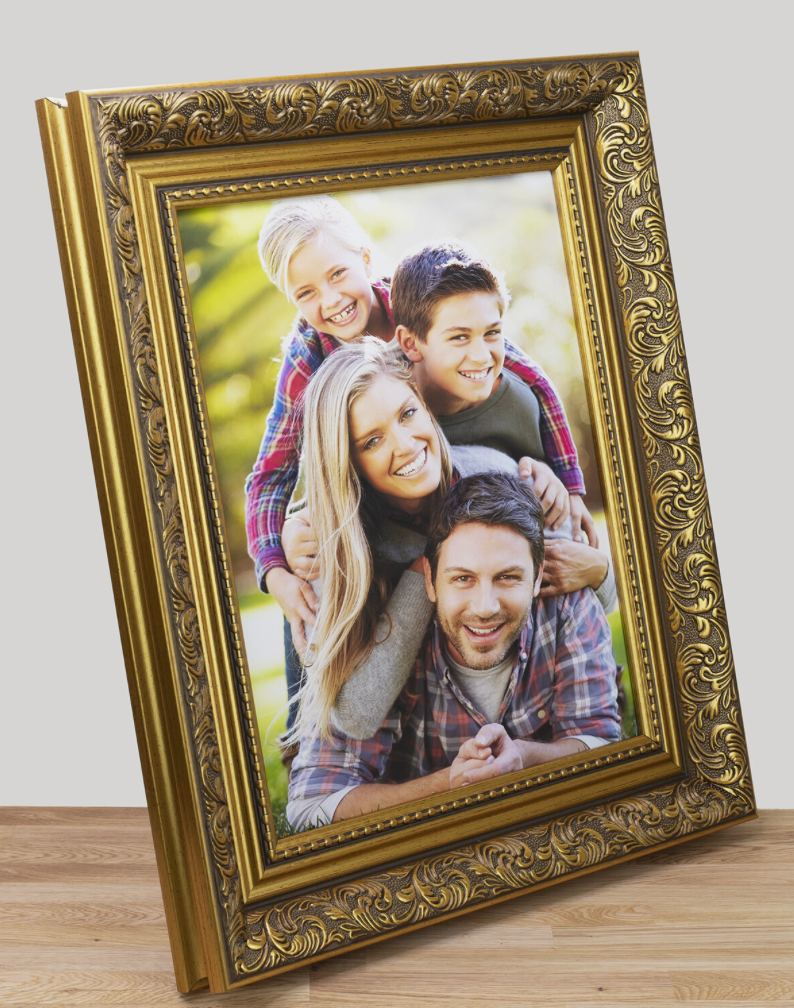 Ornate Baroque Picture Frame: Gold Vintage Style, Bordeaux Range