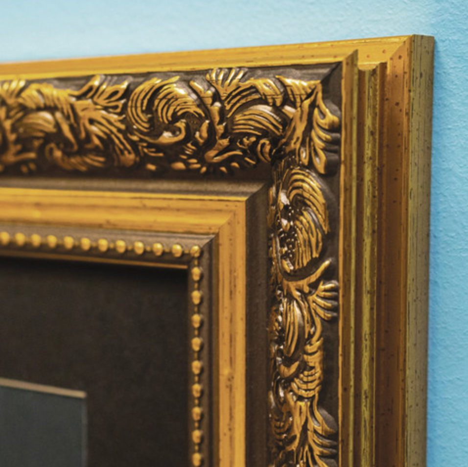 Ornate Baroque Picture Frame: Gold Vintage Style, Bordeaux Range