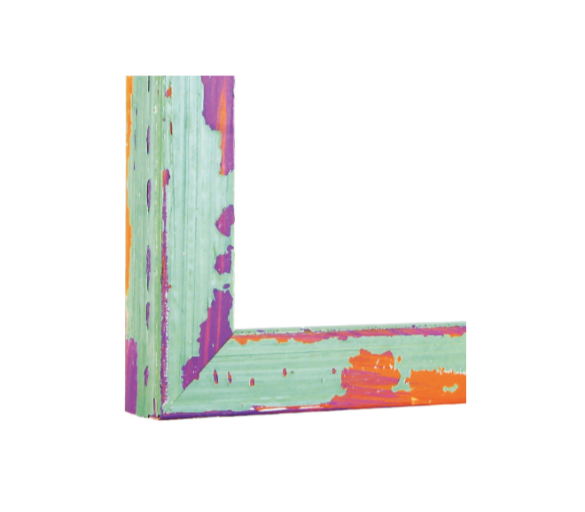 Vibrant Art Splash Picture Frame | Handcrafted Pine Wood – 6 Colours