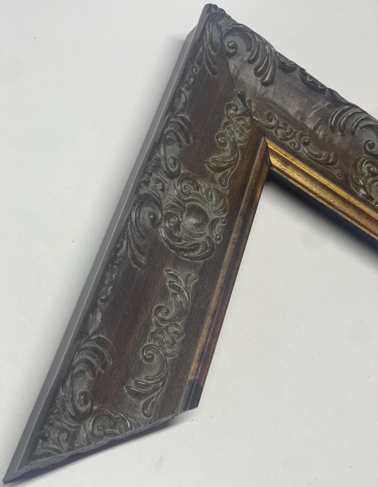 Venice Ornate Shabby Chic Antique Style Picture Frame Walnut Gold edges A1/A2/A3/A4/A5