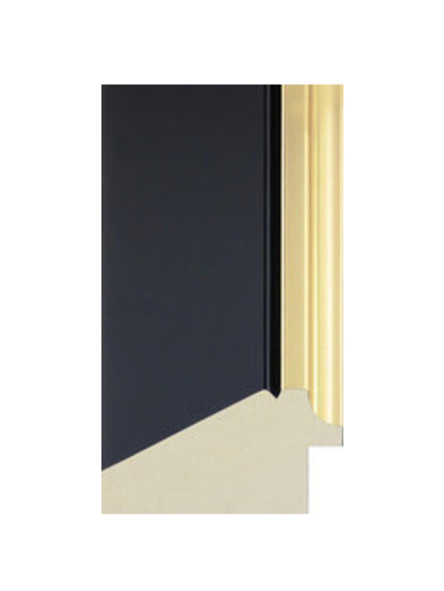 Handmade Matte Black Picture Frame: Gold/Silver Edge, Solid Pine Wood